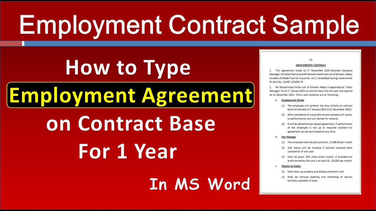 Salary in Employment Contracts